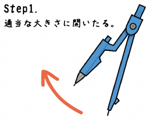 垂直二等分線　作図　書き方