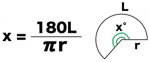 扇形　中心角　公式