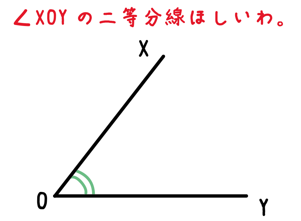角の二等分線　書き方　作図
