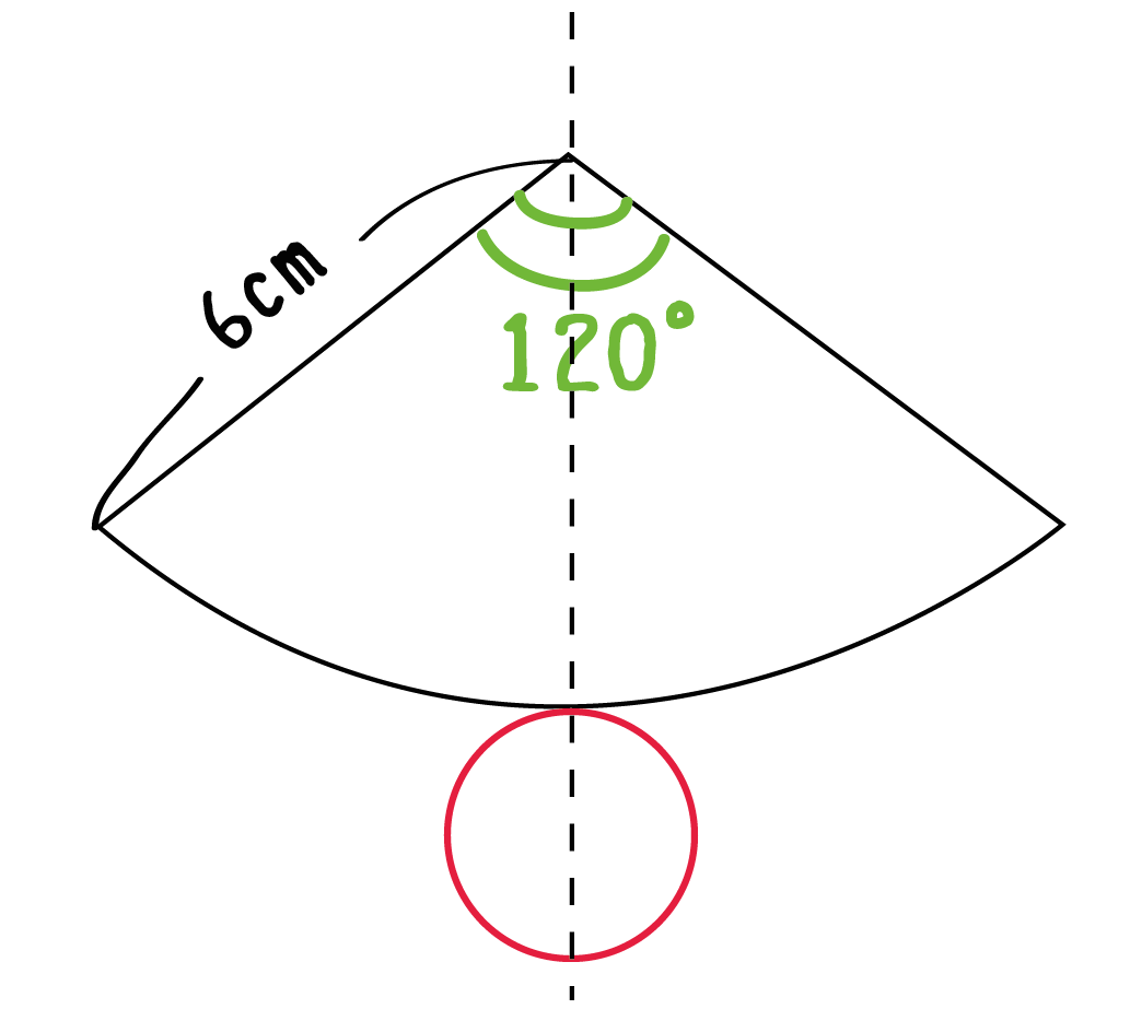 円錐　展開図　書き方　作図