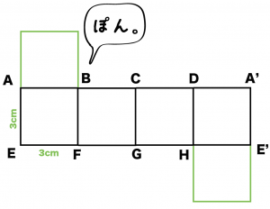 立方体　展開図　書き方