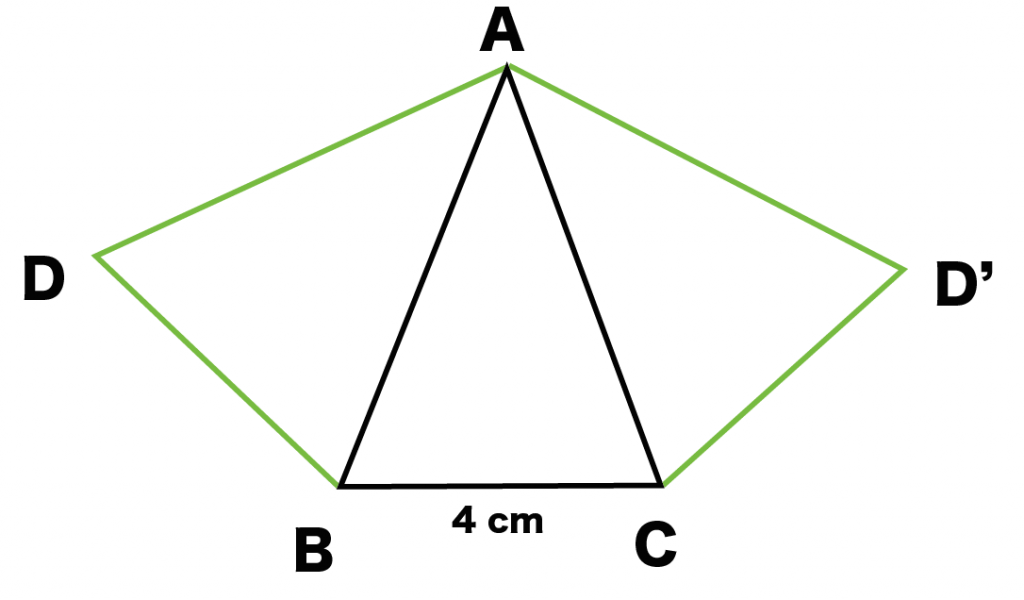 三角錐　展開図　書き方