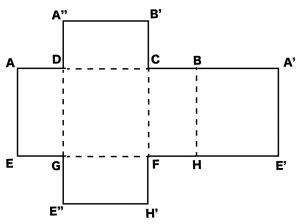 直方体　展開図　書き方