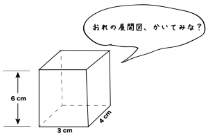 直方体　展開図　書き方