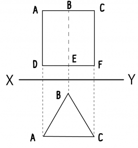 立面図　平面図　書き方