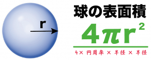 球　表面積　求め方　公式
