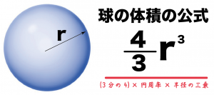 球の体積の求め方　公式