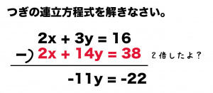連立方程式　解き方　解説