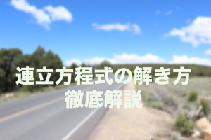 連立方程式　解き方　解説