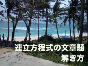 連立方程式　文章題　解き方