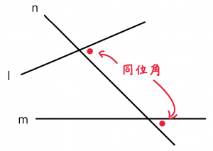 同位角　