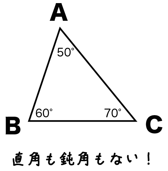 鋭角三角形　鈍角三角形