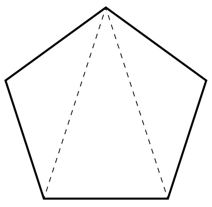 5角形の内角の和　公式