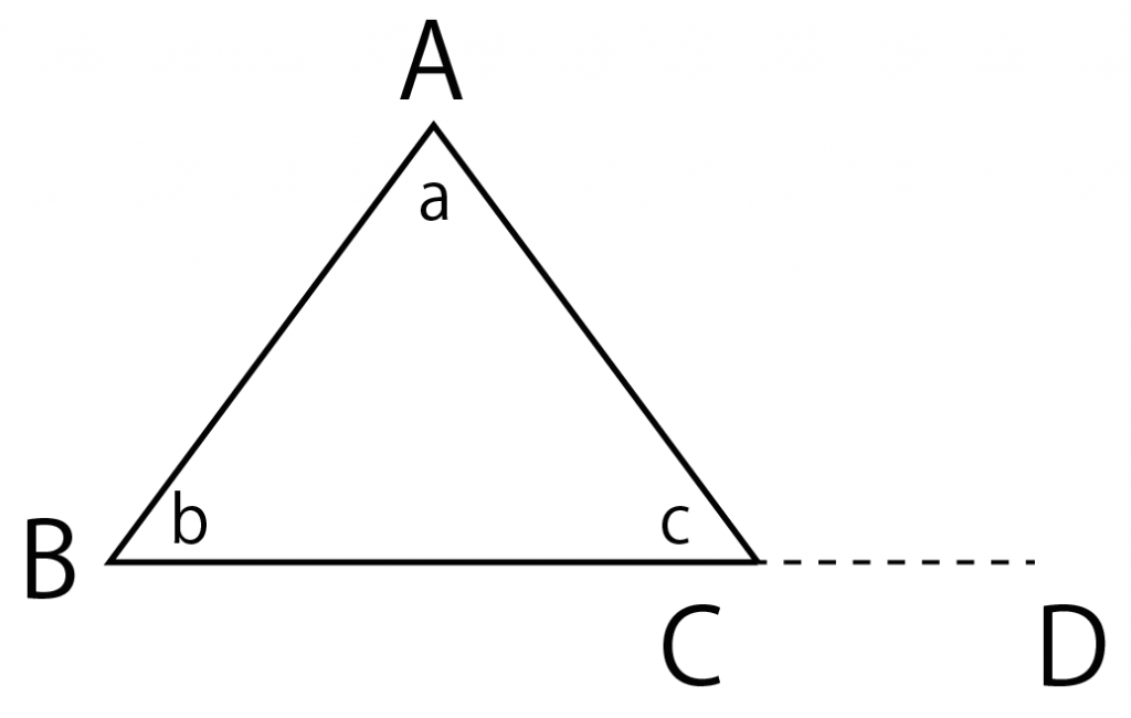 三角形の内角の和　求め方
