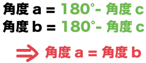 対頂角の性質　証明
