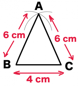 二等辺三角形　作図　書き方