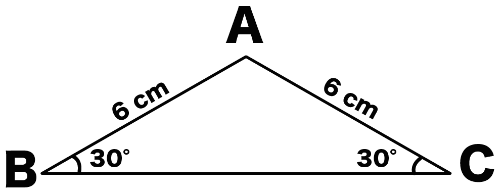 二等辺三角形　底辺の長さ　求め方