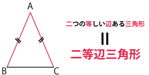 二等辺三角形　定義