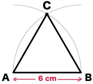 正三角形　書き方　作図　コンパス