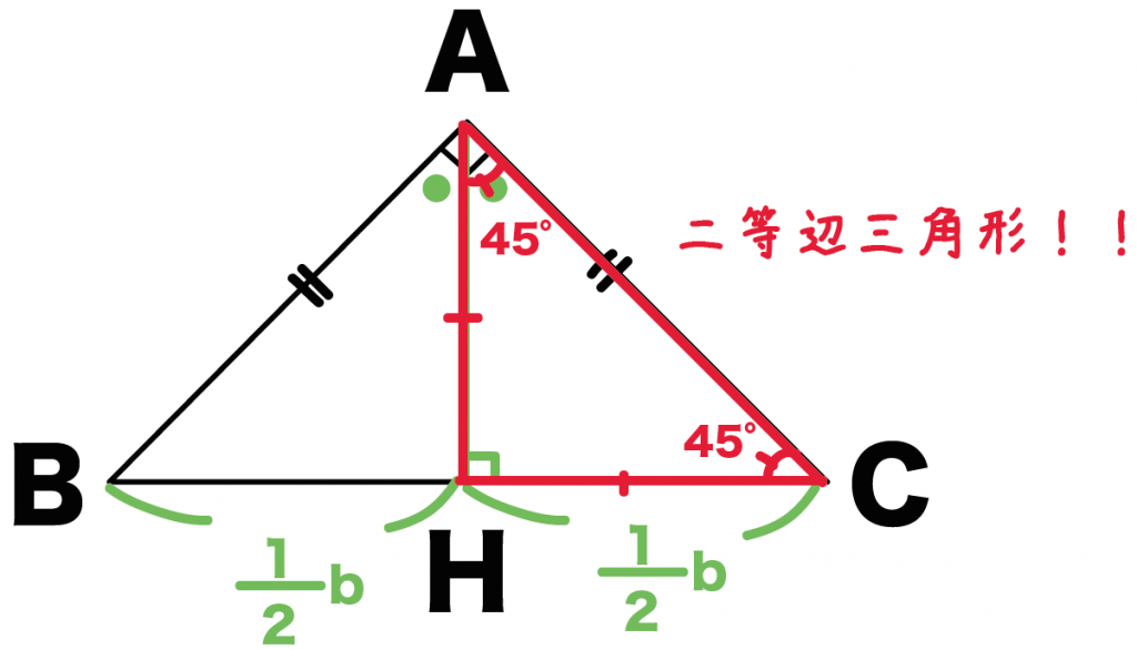 直角二等辺三角形　面積　求め方