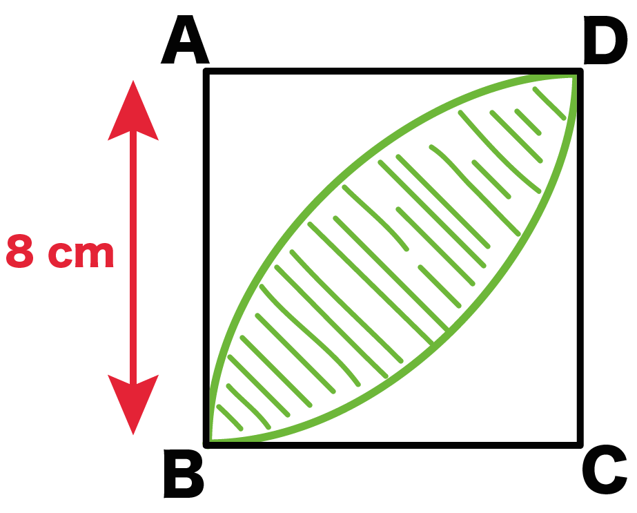 正方形　扇形　面積