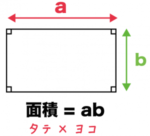 長方形　面積　求め方　公式