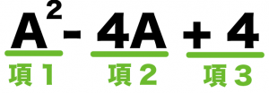 因数分解　置き換え