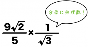 ルート分数　掛け算