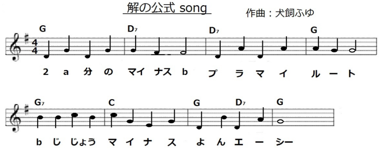 解の公式　覚え方