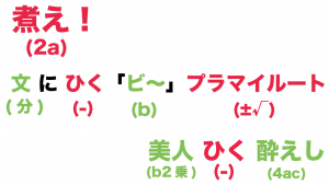 解の公式　覚え方