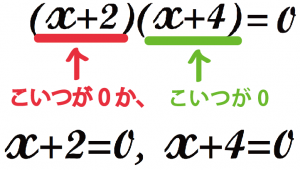 二次方程式　解き方　因数分解