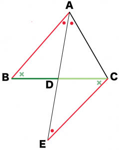 角の二等分線の性質　定理　証明