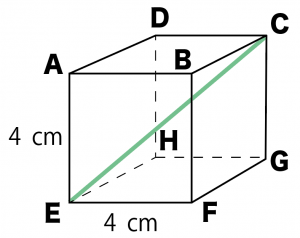 立方体の対角線の長さ　求め方