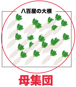 母集団　標本