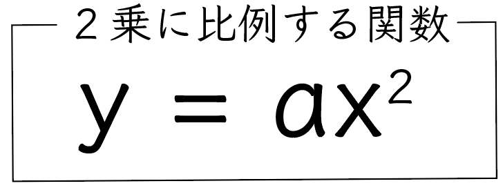 2乗に比例する関数