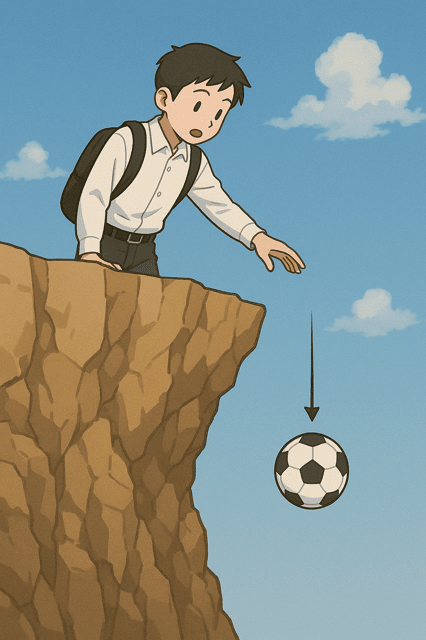 自由落下　中学理科