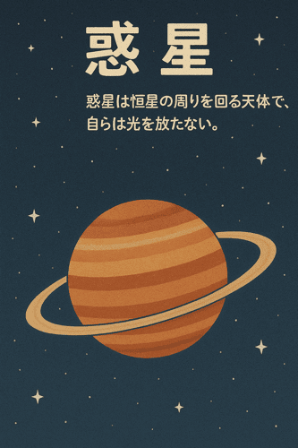 天体 恒星 惑星 違い