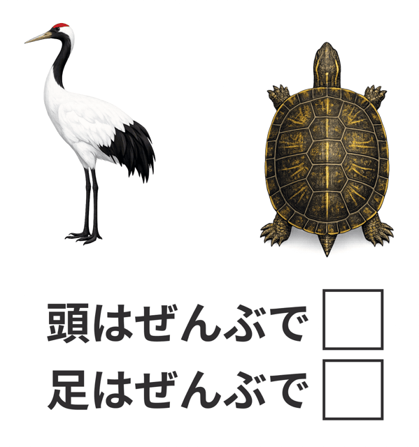 つるかめ算 やり方 解き方 図解