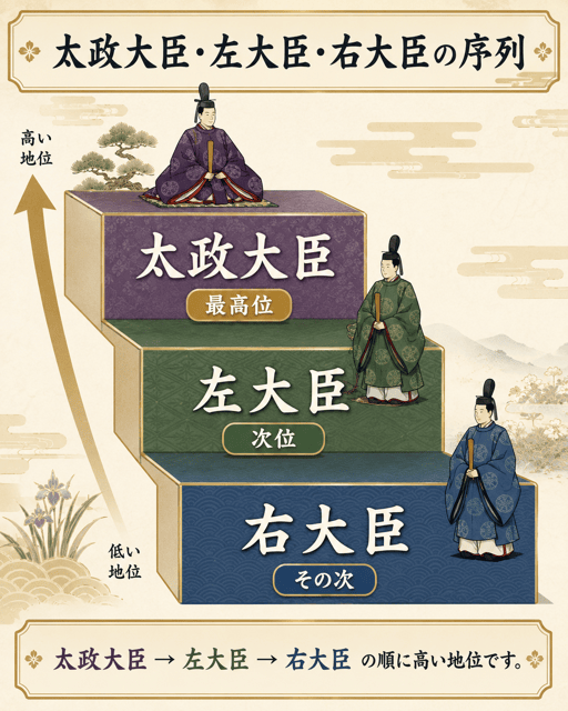 太政大臣 左大臣 右大臣 違い